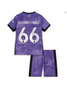 Billige Liverpool Alexander-Arnold #66 Tredjedraktsett Barn 2023-24 Kortermet (+ Korte bukser)